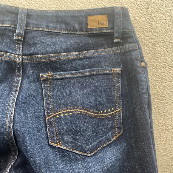 Lee Women Jeans Size 6 Short Regular Fit Straight Leg Mid Rise Blue Denim Casual - Picture 12 of 16